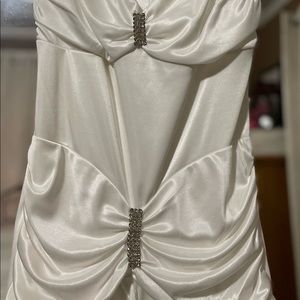 White halter top dress